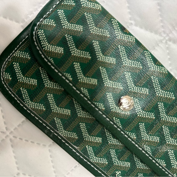 Green patterned tote bag with wallet - brand new, never used - Picture 4 of 10